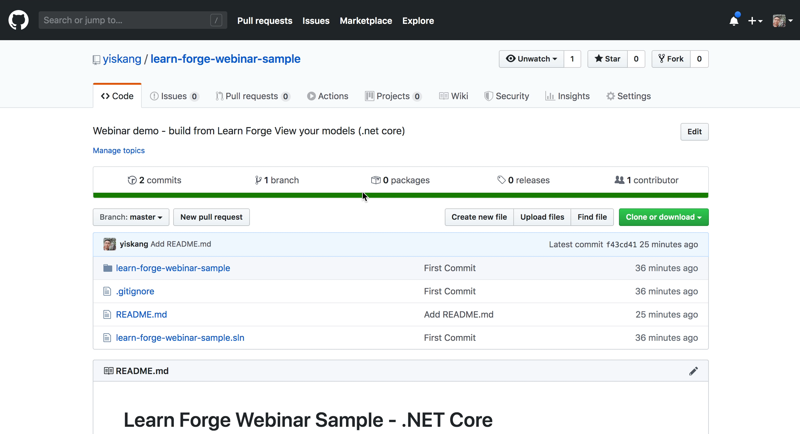 alt Learn Forge .net Core 練習樣版